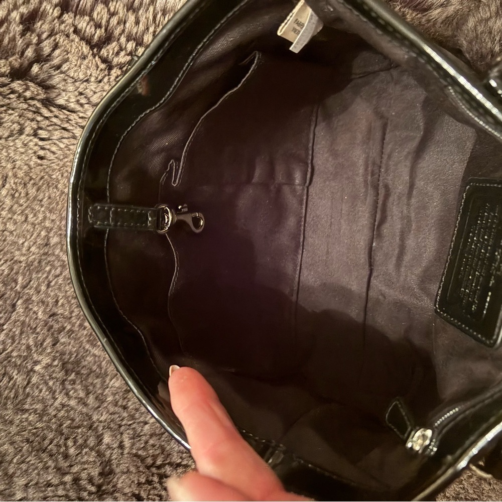 Coach Black Patent petite tote - Picture 6 of 13